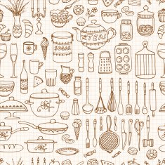 Hand drawn cookware N2