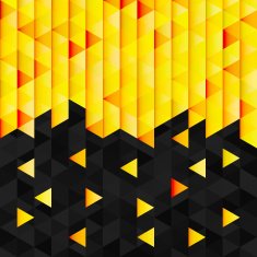 Geometric pattern from yellow orange triangle