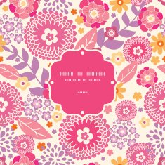 Warm summer plants frame seamless pattern background