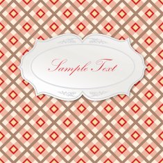 Vintage frame over seamless checkered pattern