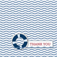 Thank you card with lifebuoy