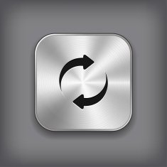 Refreshment - vector metal app button