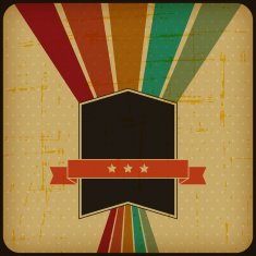Retro poster with abstract grunge background N3