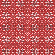 Red and white knitted snowflakes background N2