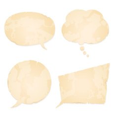 speech bubble collection vintage paper