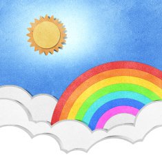 rainbow recycled paper craft background N2