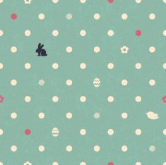 Easter polka dot seamless vintage pattern in green color N2