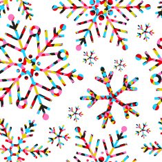 Vector abstract pattern with snowflakes