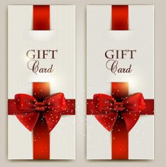 Gorgeous gift cards with red bows