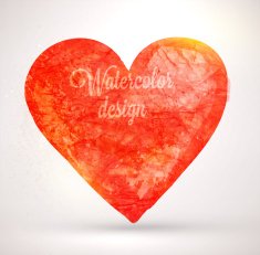 Watercolor heart N47