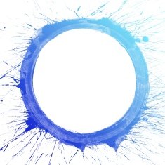 Colorful Water Color splash on circle N4