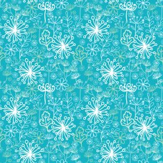Soft blue and white garden seamless pattern background N2
