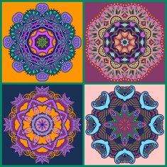 collection of ornamental round lace N3