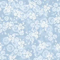 Seamless pattern with roses on a blue background Vector illustration N2