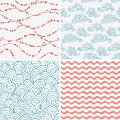 Vector set of four abstract background patterns N2