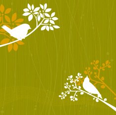 Birds Green Background N2