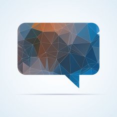 Geometric speech bubble icon