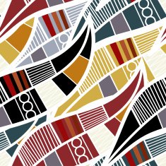 Seamless pattern with stylized leaves N6