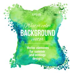 Watercolor label design background
