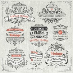 vintage frames and design elements N73