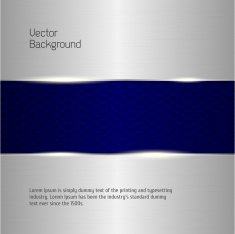 Abstract background metallic silver banners N2