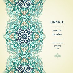 Vintage ornate border in east style N2