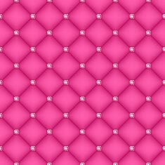 Seamless glam pink silk quilted background with diamond pins N4