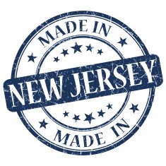 made in New Jersey blue round grunge isolated stamp N2