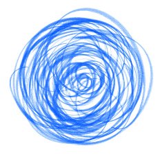 Blue brush stroke circle