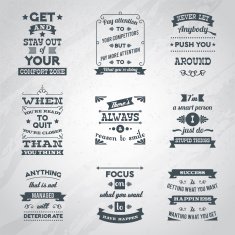 Success quotes set