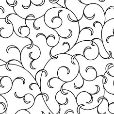seamless abstract black floral background isolated N6