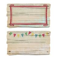 Old wooden vintage sign in two styles v2 N2
