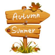 autumn wooden arrow icon