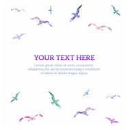 Bright background with birds