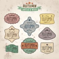 Set of autumn sales related vintage labels N5