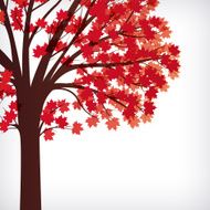 abstract background maple tree with branches made of autumn leaves N2