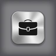 Case icon - vector metal app button N2