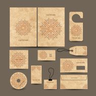 Business cards collection ethnic style for your design