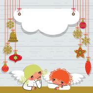 Angels Cloud and Christmas Decoration N2