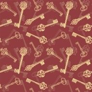 seamless pattern of antique keys