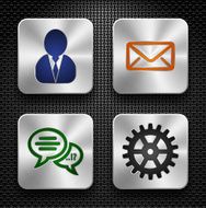 Steel app icons set