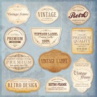 Vector vintage labels N7