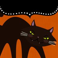 Black Cat with frame