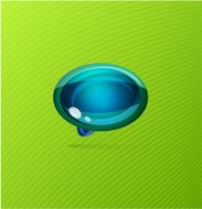 Vector glossy speech bubble icon
