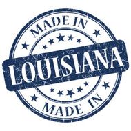 made in Louisiana blue round grunge isolated stamp N2