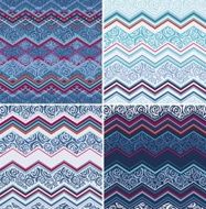 Set of decorative patterns in art deco style N2