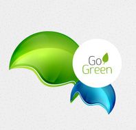 Green leaf modern concept