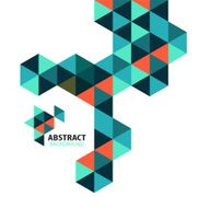 Abstract mosaic geometric shapes isolated N2