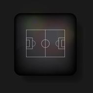 Vector football field icon on black Eps10 N2