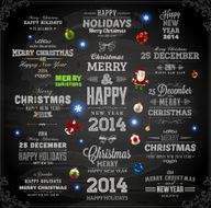 Set of Christmas design elements N9
